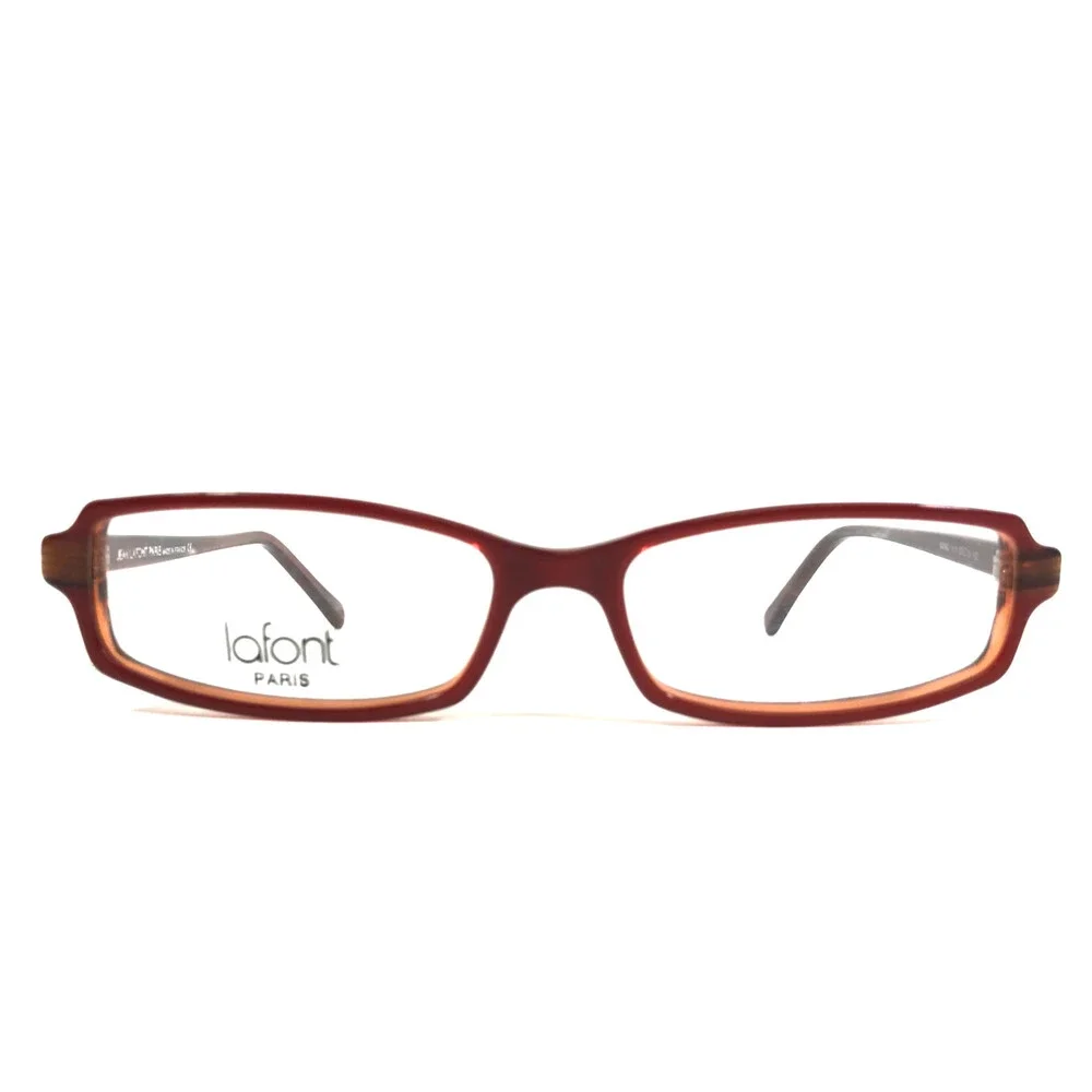 Jean Lafont Eyeglasses Frames MING 164 Brown Red Rectangle Full Rim 53-15-142